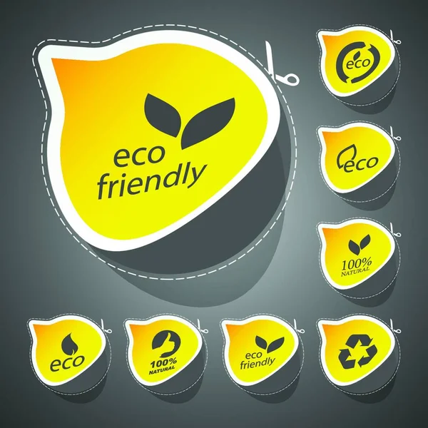 Set Eco Friendly Signs — Stock Vector