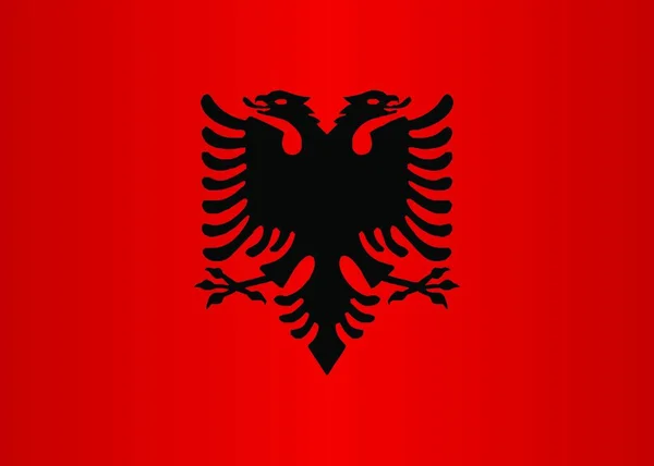 Albanien Flagg Vektor Illustration — Stock vektor