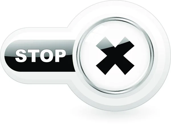 Stop Icona Semplice Illustrazione Vettoriale — Vettoriale Stock