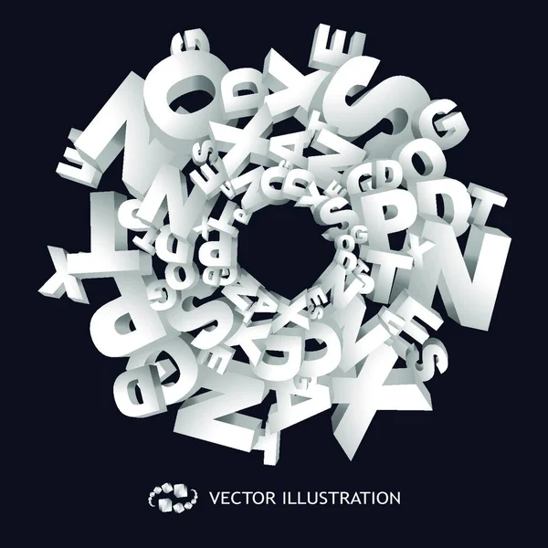 Illustration Letters — Stock Vector