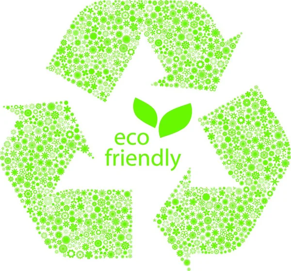 Icono Signo Reciclaje Ilustración Protección Del Medio Ambiente — Vector de stock