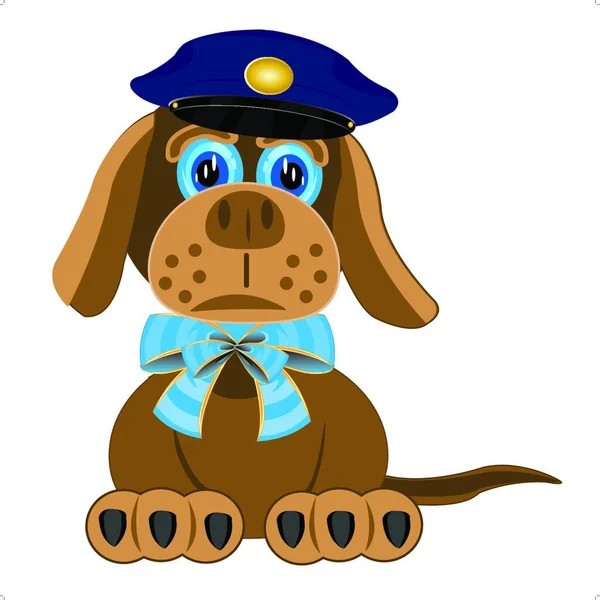 Pes Policie Vektorové Ilustrace — Stockový vektor