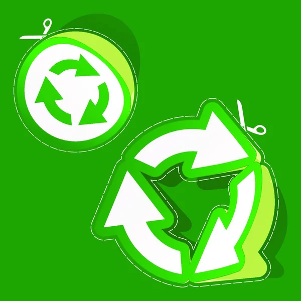 Conjunto Ícones Ecologia Reciclagem —  Vetores de Stock