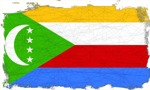 Comoros Bayraklarının Görünümü — Stok Vektör