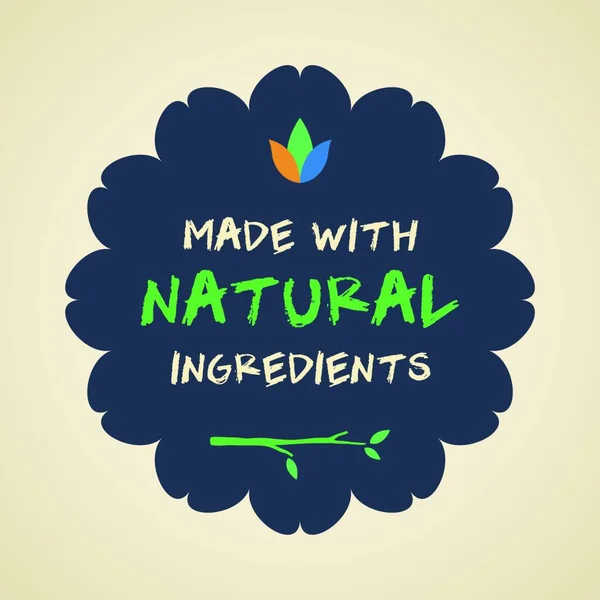 Illustratie Van Natuurlijke Ingrediënten Badge — Stockvector