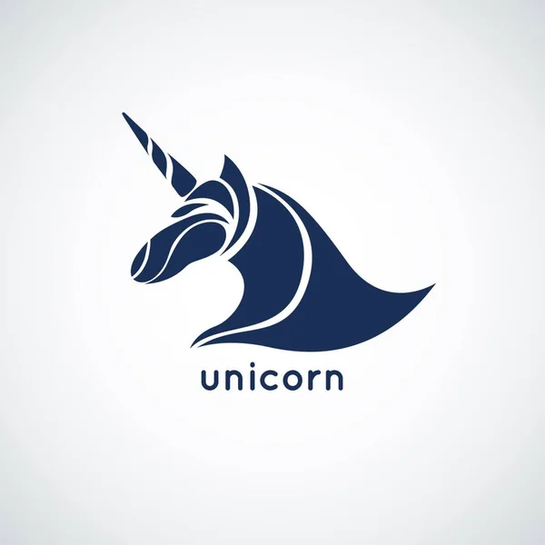Ilustração Vetor Logotipo Unicórnio — Vetor de Stock