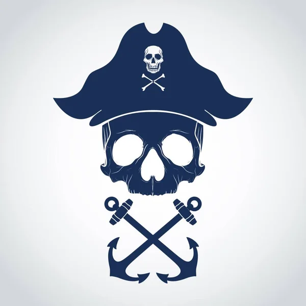 Ilustração Logotipo Pirata — Vetor de Stock