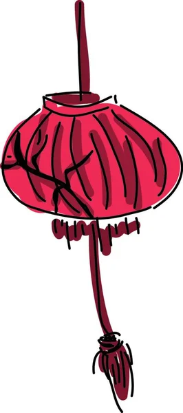 描かれた赤いランプのイラスト — ストックベクタ