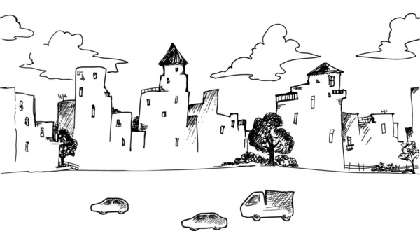 Иллюстрация Бесконечного Города — стоковый вектор