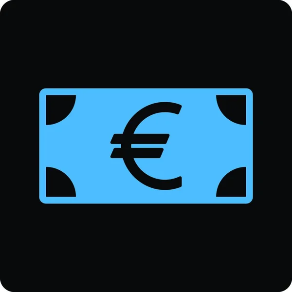 Eurobankjegy Ikonjának Illusztrációja — Stock Vector