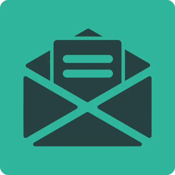 Open Mail Icon Icona Web Vettoriale Illustrazione — Vettoriale Stock