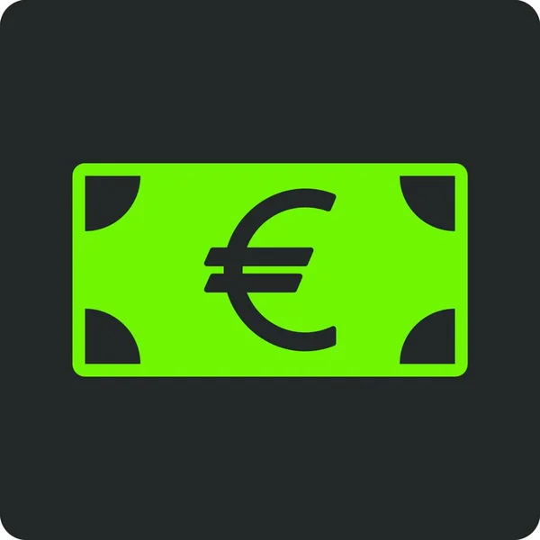 Eurobankjegy Ikon Vektor Illusztráció — Stock Vector