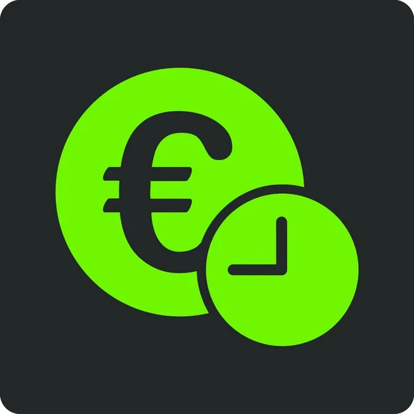 Euro Hitel Ikon Vektor Illusztráció — Stock Vector