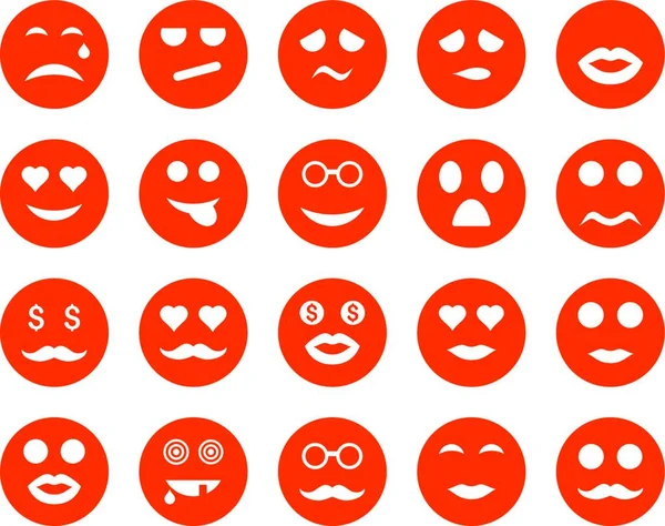 Glimlach Emotie Iconen — Stockvector