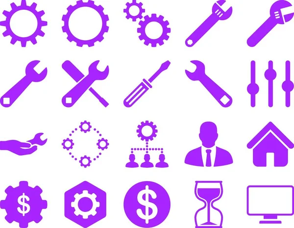 Settings Tools Icons — Stock Vector