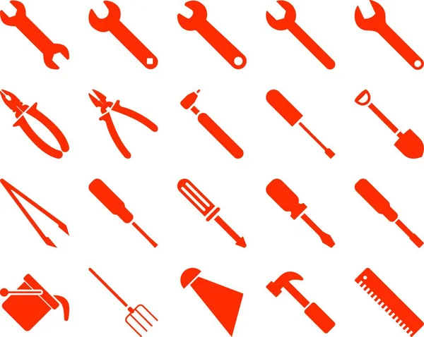 Equipment Tools Icons — Stock Vector