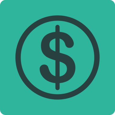 Dolar işareti simgesi, vektör çizimi