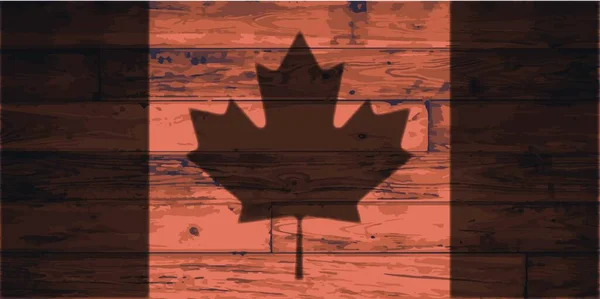 Bandeira Canadá Marca Ilustração Vetorial Gráfica — Vetor de Stock