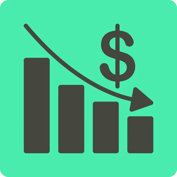 Recession Icon Vector Illustration — Stock Vector
