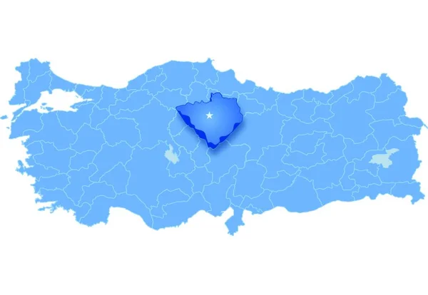 Map Turkey Yozgat — Stock Vector