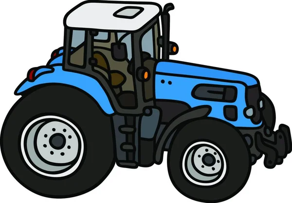 Blue Big Tractor Vector Illustration —  Vetores de Stock