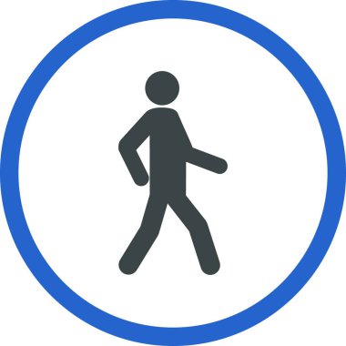 Yürüyen simge, basit vektör illüstrasyonu 