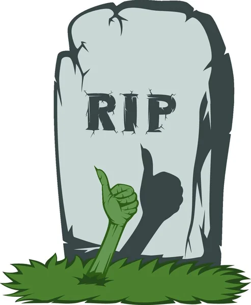 Spooky Tombstone Graphic Vector Illustration — Stock Vector