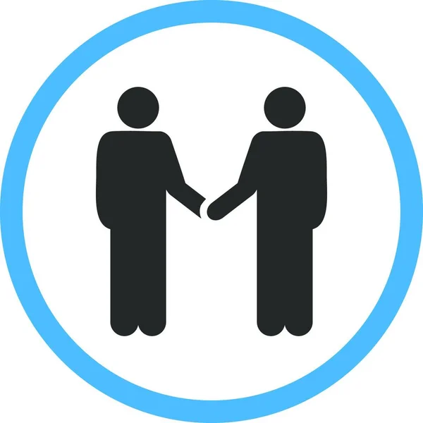 Handshake Ícone Vetor Ilustração — Vetor de Stock