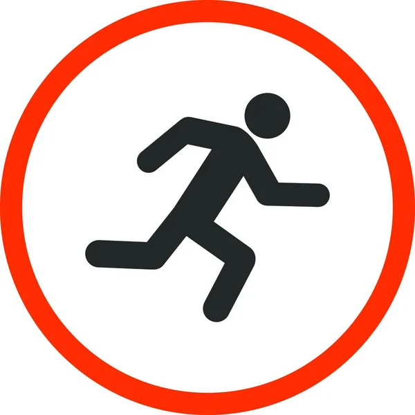 Running Man Icon Vektorillustration — Stockvektor