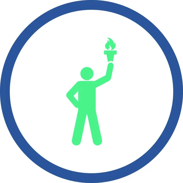 Freedom Torch Icon Vector Illustration — Stockvector