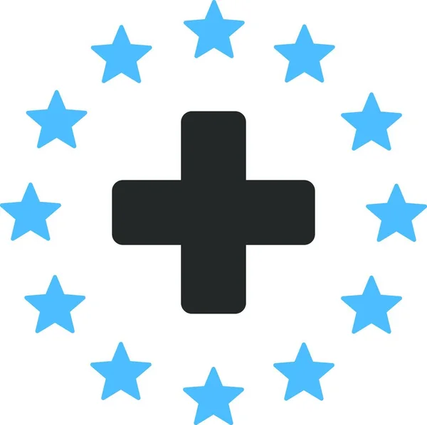 Euro Medicine Icon Semplice Illustrazione Vettoriale — Vettoriale Stock