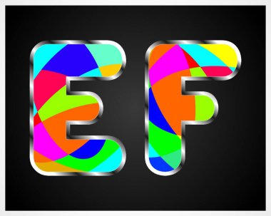 EF, basit vektör illüstrasyonu 