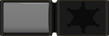 Polis vektör illüstrasyonu için deri cüzdanlar 