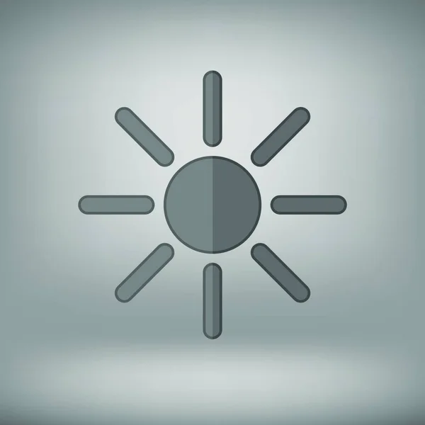 Ikona Szarego Słońca Kolorowy Wektor Ilustracji — Wektor stockowy