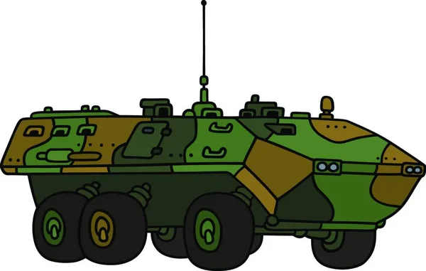 Illustration Wheeled Troop Carrier — Stock Vector