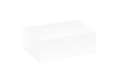 kapalı karton kutu vektör illüstrasyonu 