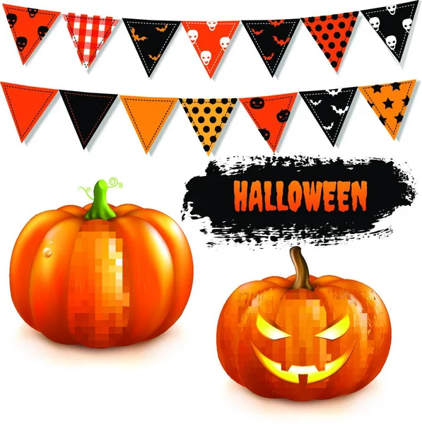 Halloween Készlet Vektor Illusztráció — Stock Vector
