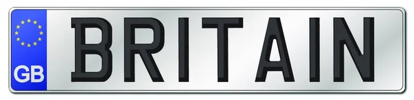 Britain License Plate Graphic Vector Illustration — Stock Vector