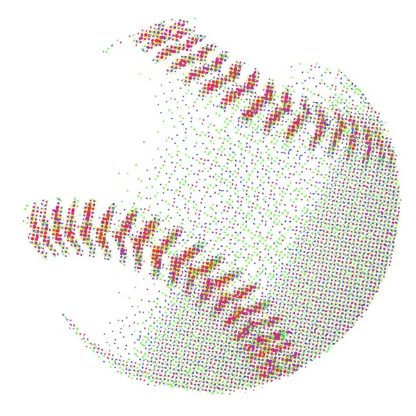 Half Tone Baseball Graphic Vector Illustration — Stock Vector
