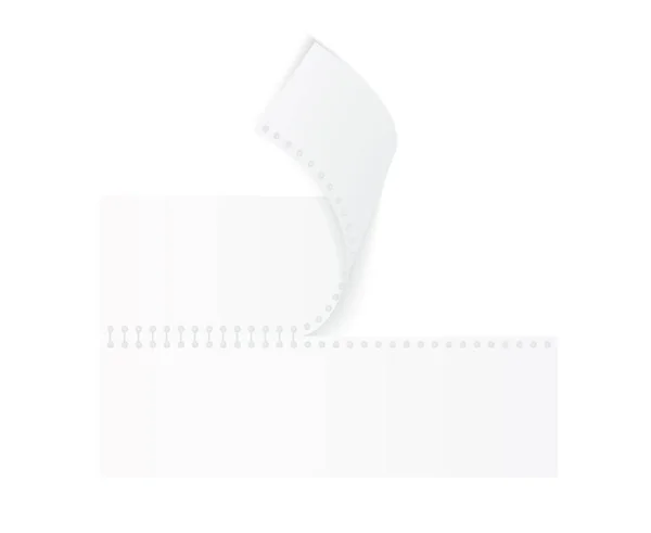 Weißes Leeres Papier Grafische Vektorillustration — Stockvektor