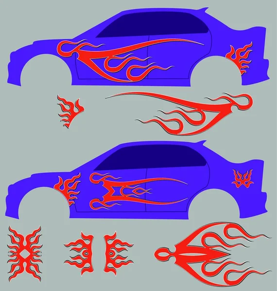 Автомобильная Графика Полоса Винил Готов Графическая Векторная Иллюстрация — стоковый вектор