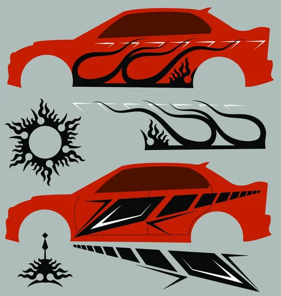 Автомобильная Графика Полоса Винил Готов Графическая Векторная Иллюстрация — стоковый вектор