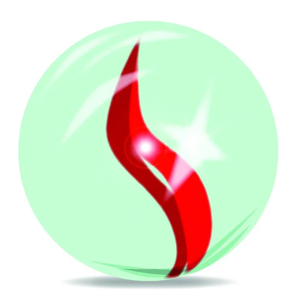 Rood Glas Marmer Grafische Vector Illustratie — Stockvector