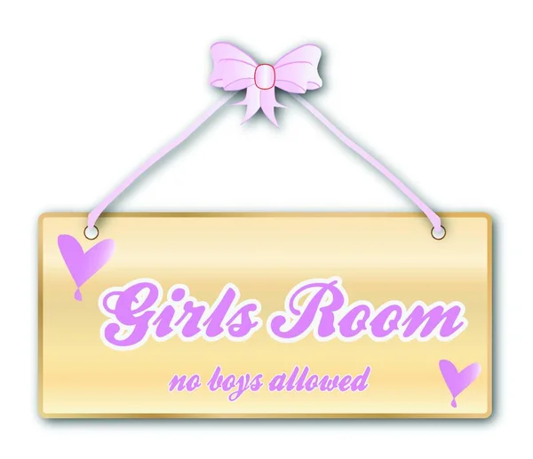 Girls Room Sign Graphic Vector Illustration — Stock Vector
