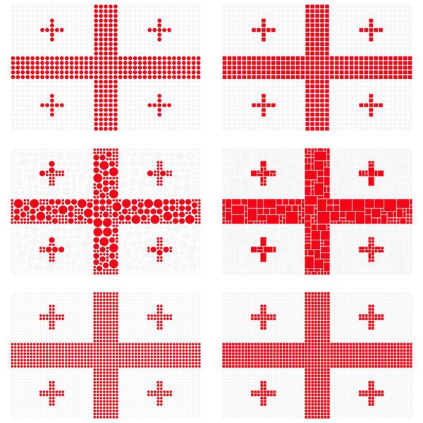 Mosaic Georgia flag set