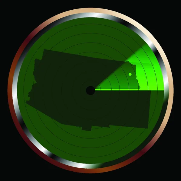 Illustration Vectorielle Radar Sur Arizona — Image vectorielle