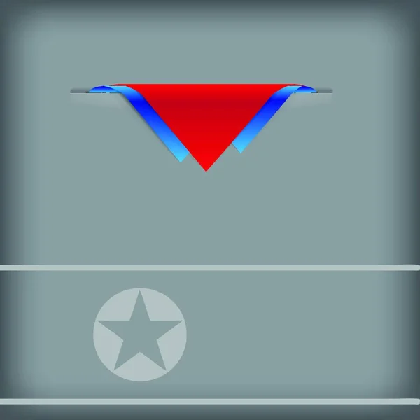 Severní Korea Banner Grafický Vektorový Ilustrace — Stockový vektor