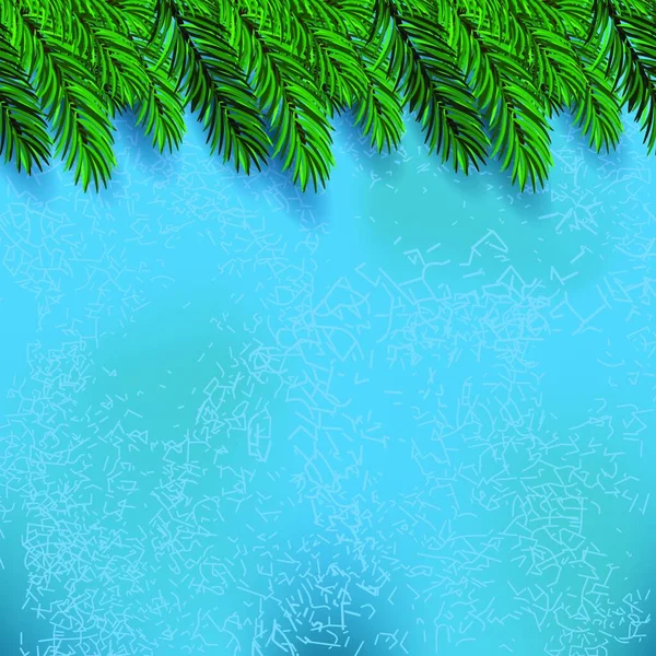 Illustration Vectorielle Des Branches Sapin Vert — Image vectorielle