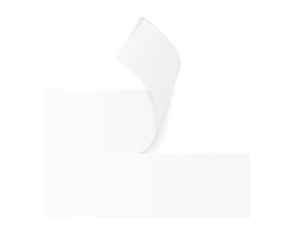 Weiße Leere Papiervektorillustration — Stockvektor
