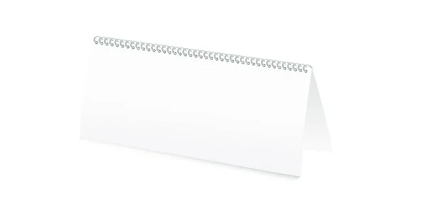 White Blank Calendar Vector Illustration — Stock Vector